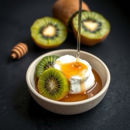 Illustration for the Cottage cheese with kiwi and honey meal