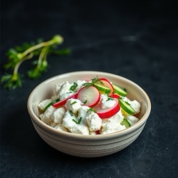 Illustration for the Cottage cheese with radish and dill meal