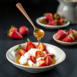 Illustration for the Cottage cheese with strawberries meal