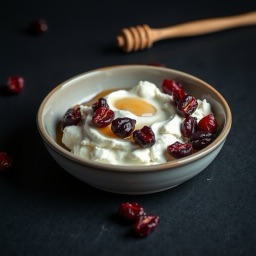 Illustration for the Cottage cheese with dried cranberries meal
