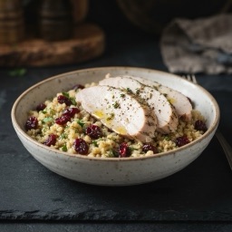 Illustration for the Turkey and bulgur bowl with cranberries meal