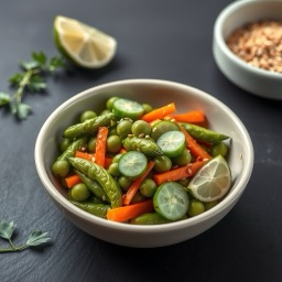 Illustration for the Edamame and cucumber salad meal