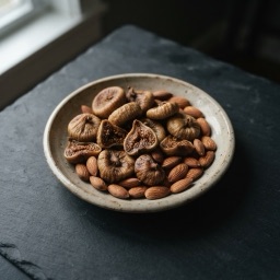 Illustration for the Fig and almond snack plate meal
