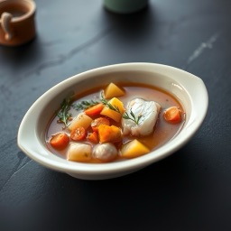 Illustration for the Fish and vegetable soup meal