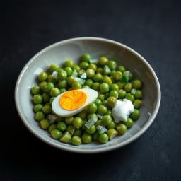 Illustration for the Green pea and egg salad meal