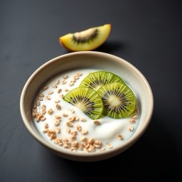 Illustration for the Kefir bowl with kiwi and oats meal