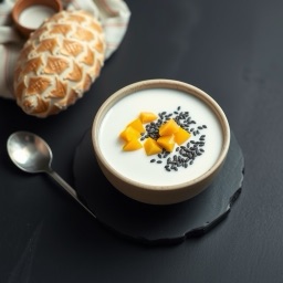 Illustration for the Kefir bowl with mango and chia meal