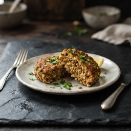 Illustration for the Baked lentil cutlets meal