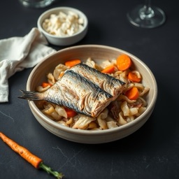 Illustration for the Mackerel with braised cabbage meal
