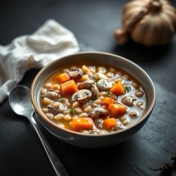 Illustration for the Mushroom and barley soup meal