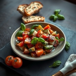 Illustration for the Panzanella bread salad meal