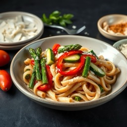 Illustration for the Light pasta primavera meal