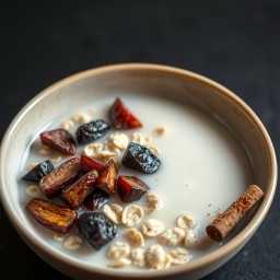 Illustration for the Oat bowl with prunes and cinnamon meal