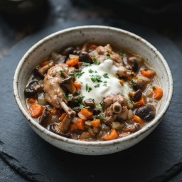 Illustration for the Rabbit and mushroom stew meal