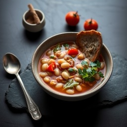 Illustration for the Ribollita bean and cabbage soup meal