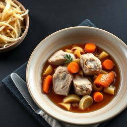 Illustration for the Turkey stewed with sauerkraut meal