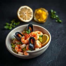 Illustration for the Seafood salad with lemon meal