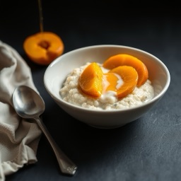 Illustration for the Semolina porridge with fresh apricot meal