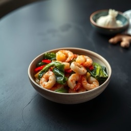 Illustration for the Shrimp and bok choy stir-fry meal