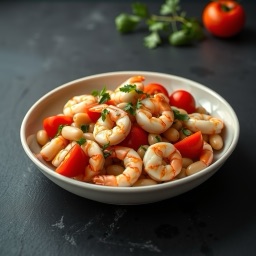 Illustration for the Shrimp and white bean salad meal