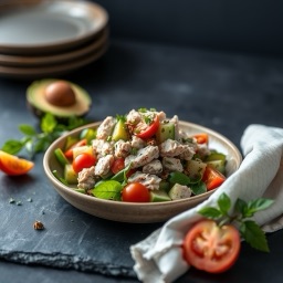 Illustration for the Tuna and avocado salad meal
