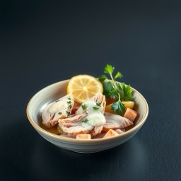 Illustration for the Turkey bowl with artichoke and lemon meal