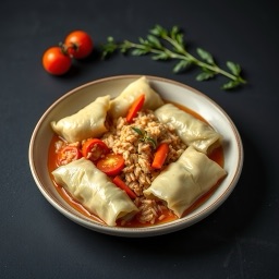 Illustration for the Cabbage rolls with turkey and rice meal