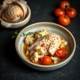 Illustration for the Baked turkey with cauliflower meal