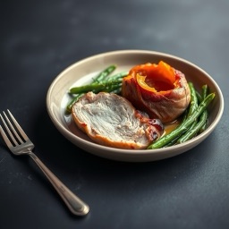 Illustration for the Turkey with baked sweet potato meal