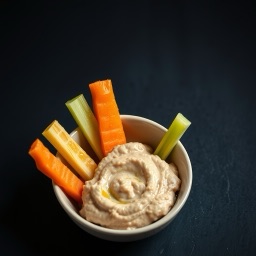 Illustration for the Vegetable sticks with hummus dip meal